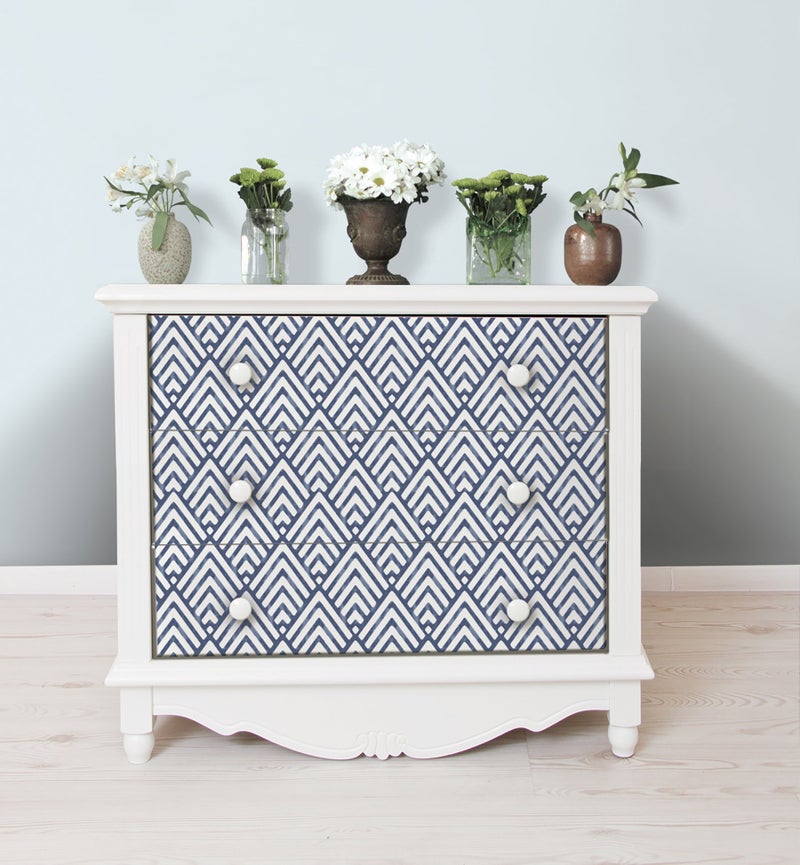NuWallpaper NUS1701 Arrowhead Deep Peel & Stick Wallpaper, Blue - Image 3