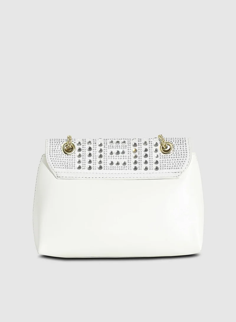 Haute Sauce All Over Studs Handbag - White