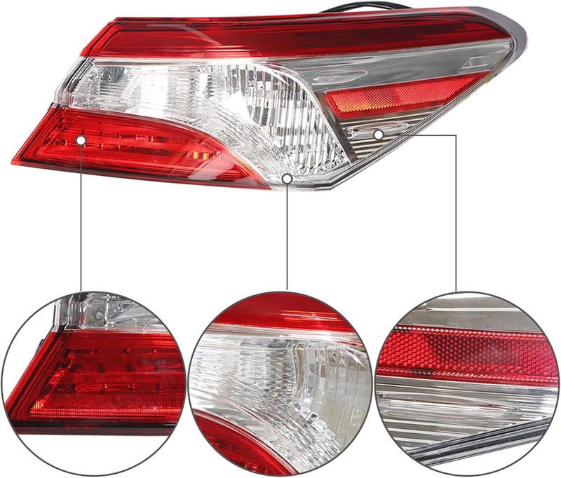 marddpair RH Passenger Side Outer Rear Tail Light for 2018-2020 Toyota Camry - Image 4