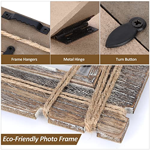 AKRILANE 8x10 Picture Frame Wood Rustic Decorative Distressed & Vintage Looking Photo Frames for Wall Mount & Table Top Display Home Decor – 8 x 10 Wedding Picture Frames – Style B - Image 3