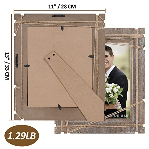 AKRILANE 8x10 Picture Frame Wood Rustic Decorative Distressed & Vintage Looking Photo Frames for Wall Mount & Table Top Display Home Decor – 8 x 10 Wedding Picture Frames – Style B - Image 2