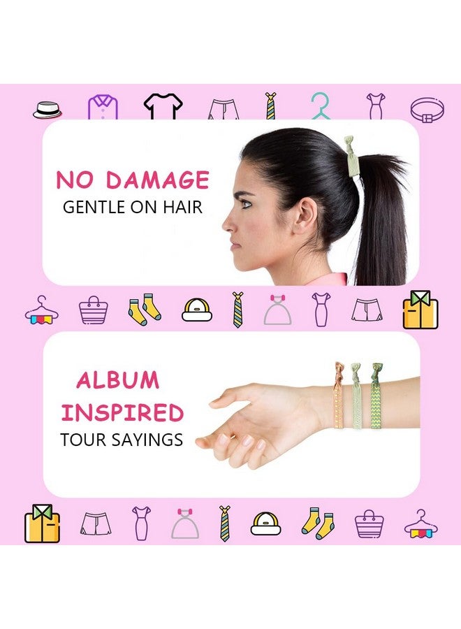 PALAY PALAY® 9 Pcs Hair Ties for Women Cute Print Elastic No Break Cloth Hair Bands Knotted Ponytail Holders Used As Friendship Best Friend Bracelets Band Hair Accessories for Women and Girls - Image 3
