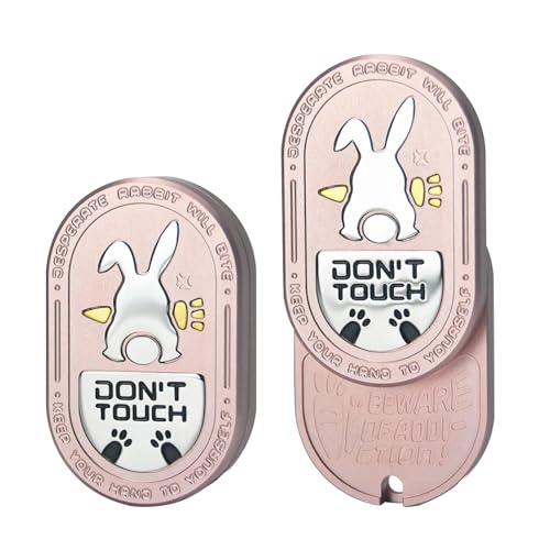 HIDEDC Desperate Rabbit Fidget Slider Aluminum Alloy Version Lightweight Portable EDC Metal Fidget Toys Adults ADHD Tools Executive Desk Toy for Keep Focus Anxiety Relief Rose Gold - Image 1