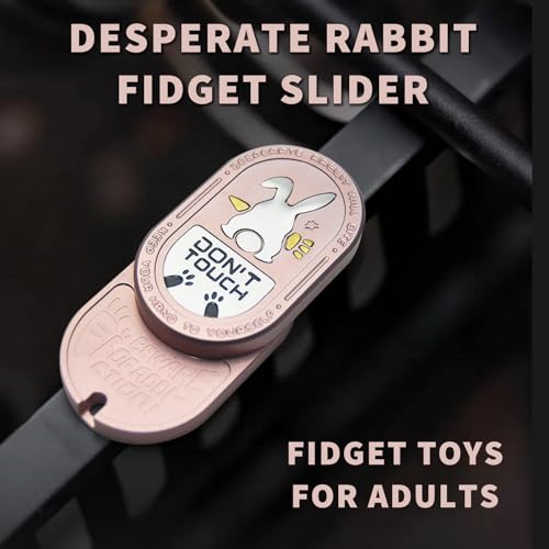 HIDEDC Desperate Rabbit Fidget Slider Aluminum Alloy Version Lightweight Portable EDC Metal Fidget Toys Adults ADHD Tools Executive Desk Toy for Keep Focus Anxiety Relief Rose Gold - Image 5