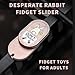 HIDEDC Desperate Rabbit Fidget Slider Aluminum Alloy Version Lightweight Portable EDC Metal Fidget Toys Adults ADHD Tools Executive Desk Toy for Keep Focus Anxiety Relief Rose Gold - Image 4