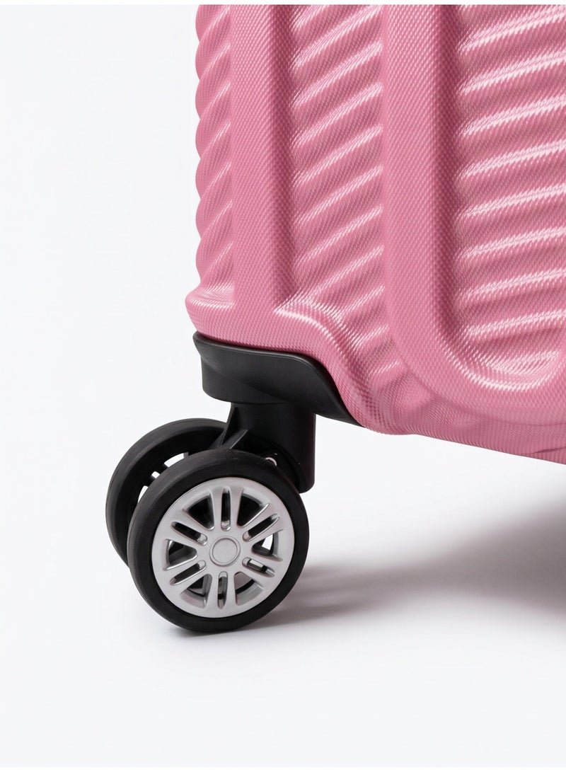 Asfar XT-124 Set of 3 Luggage Bags (28/24/20) Inch | Hard Case Travel Bag Trolley Luggage ABS Lightweight Suitcase with 4 Spinner Wheels| Pink - Image 2