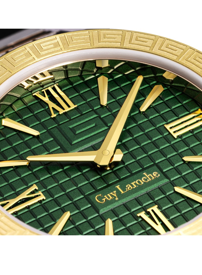 Guy Laroche Sacha Watch for Women with Silver and Gold Stainless Steel Bracelet 32 mm 5 Atm  - Image 4