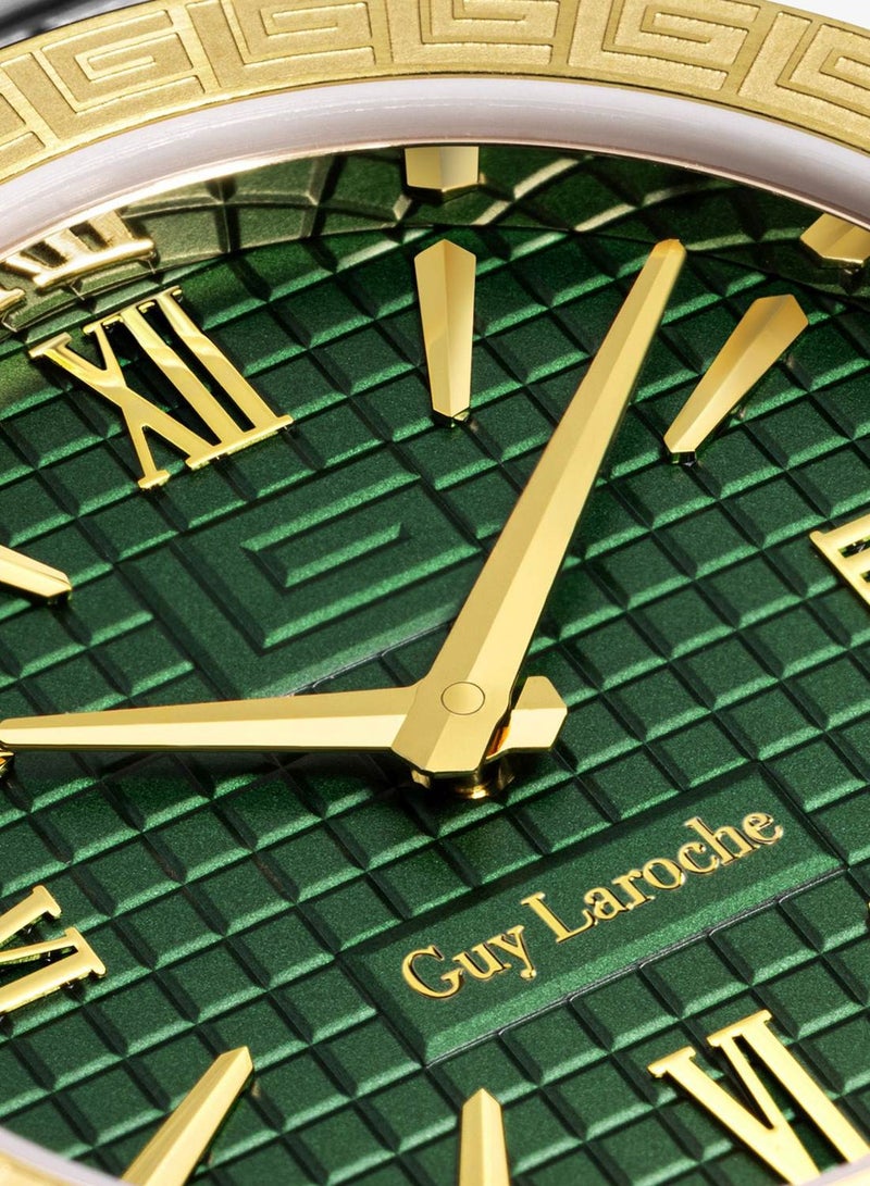 Guy Laroche Sacha Watch for Women with Silver and Gold Stainless Steel Bracelet 32 mm 5 Atm - Image 4