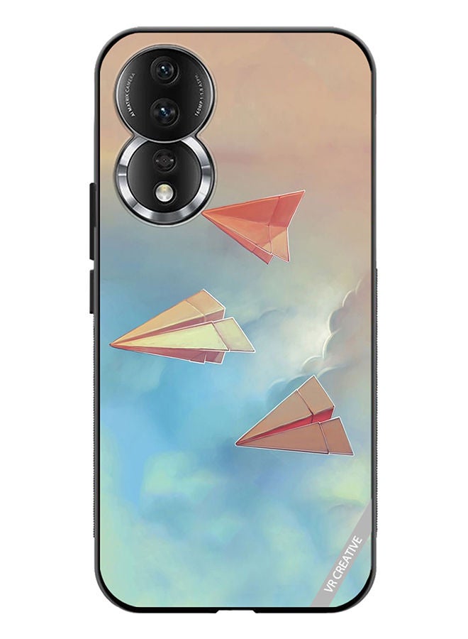 VR CREATIVE Protective Case Cover For Honor 80 Paper Plane Design Design Multicolour - Image 1