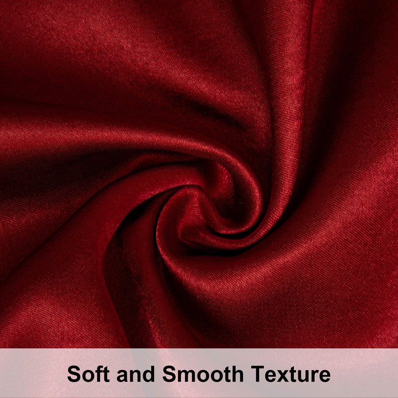 NTBAY 2 Pack Satin King Pillowcases for Hair and Skin  Luxurious and Silky Pillow Cases with Envelope Closure  20x36 Inches  Wine Red - Image 2