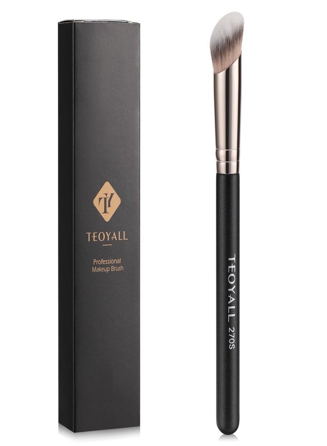 TEOYALL Under Eye Concealer Brush, Angled Contour Brush Synthetic Kabuki Brush for Concealing Blending Setting Buffing with Liquid, Cream and Powder Cosmetic (270S) - Image 1