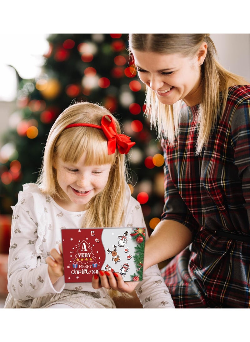 تشيلور مجموعة من ١٢ بطاقة معايدة لعيد الميلاد مع مظاريف، بطاقات بريدية لعيد الميلاد، بطاقات معايدة لعيد الميلاد المجيد، بطاقات خيرية للعائلة والأطفال والأصدقاء، عبوة متعددة - ٦ تصاميم مختلفة لشجرة عيد الميلاد - Image 5