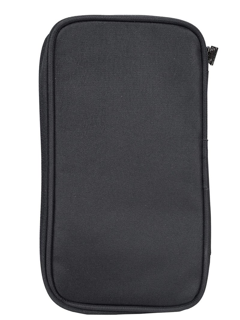 COSMUS Unisex-Adult Passport Holder Travel Case Wallet & Organizer Polyester Fabric Passport Holder- Black - Image 2