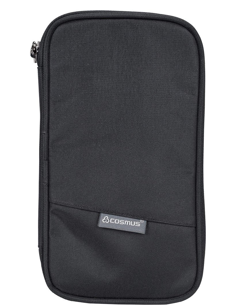 COSMUS Unisex-Adult Passport Holder Travel Case Wallet & Organizer Polyester Fabric Passport Holder- Black - Image 5
