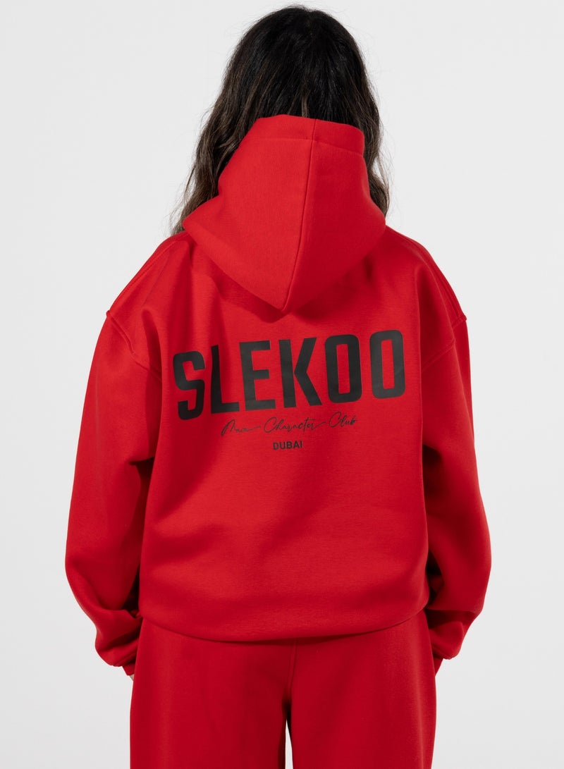 Slekoo Slekoo Oversized Hoodie for Men & Women, Unisex Cotton Fleece Pullover Sweatshirt, Winter 2025 Collection, Casual Streetwear Fashion Sweater  - Image 2