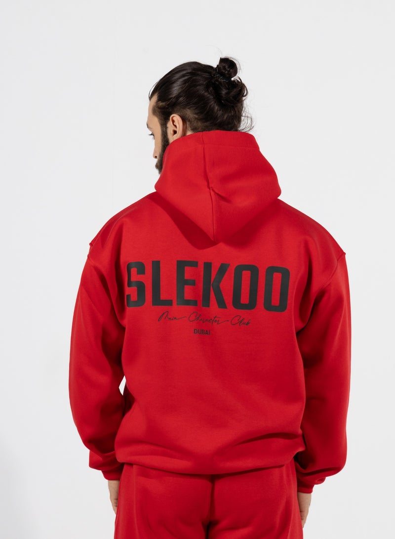 Slekoo Slekoo Oversized Hoodie for Men & Women, Unisex Cotton Fleece Pullover Sweatshirt, Winter 2025 Collection, Casual Streetwear Fashion Sweater  - Image 4