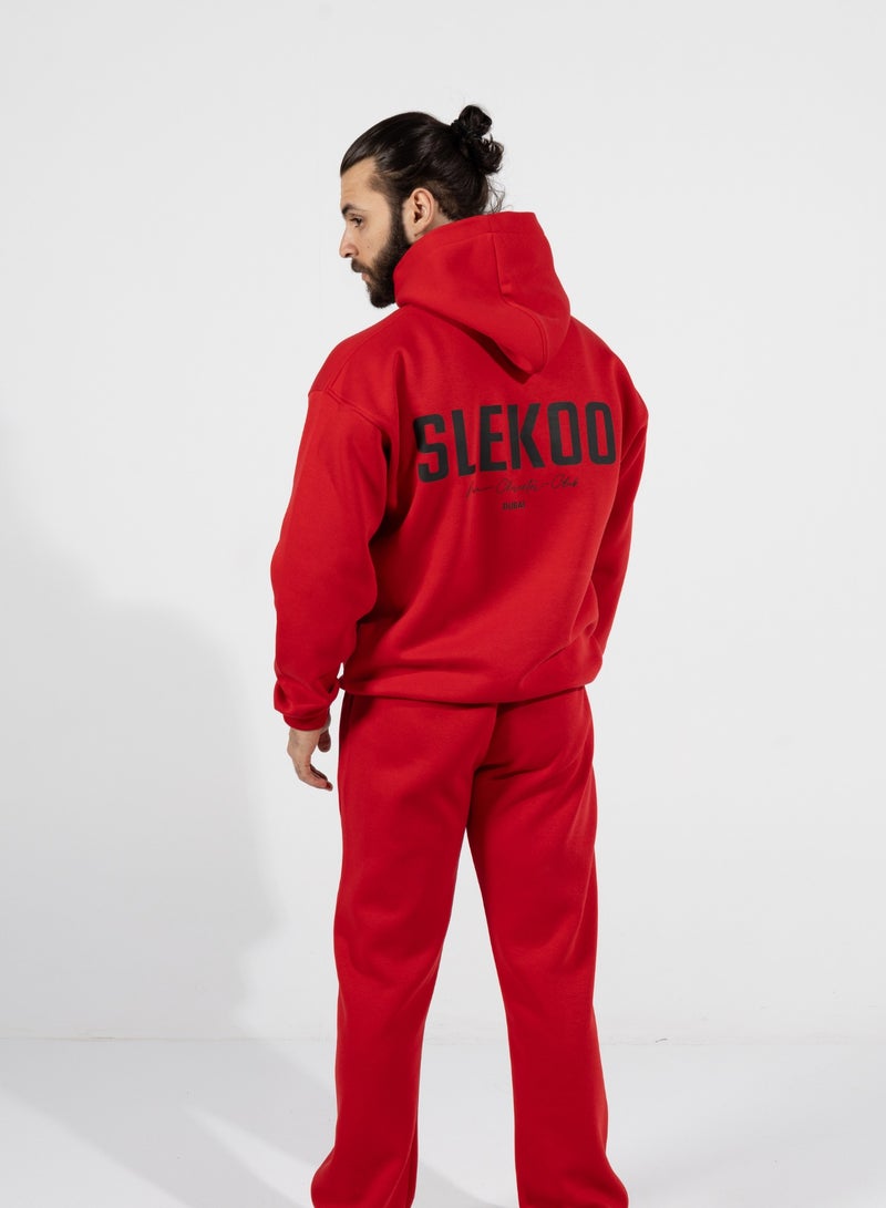 Slekoo Slekoo Oversized Hoodie for Men & Women, Unisex Cotton Fleece Pullover Sweatshirt, Winter 2025 Collection, Casual Streetwear Fashion Sweater  - Image 3