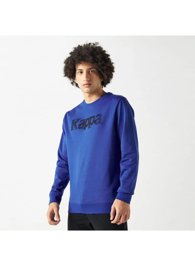 Kappa Kappa Logo Detail Crew Neck Sweatshirt with Long Sleeves