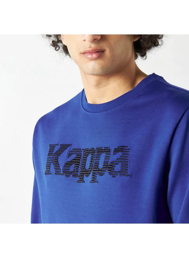 Kappa Kappa Logo Detail Crew Neck Sweatshirt with Long Sleeves