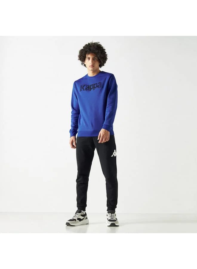 Kappa Kappa Logo Detail Crew Neck Sweatshirt with Long Sleeves