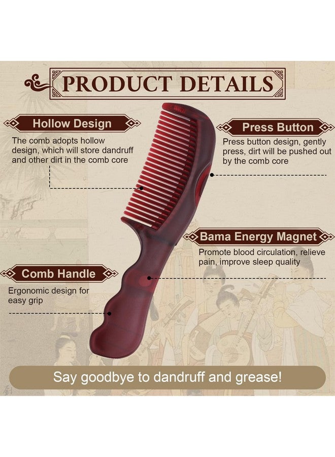 TEAWOO 2PCS Dandruff Comb for Scalp, Energy Massage Scalp Comb, Comfortable Hollow Tooth Hair Dandruff Remover Brush, Healthier Scalp Comb - Image 2
