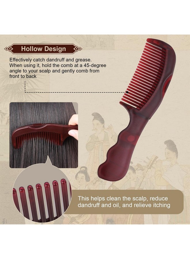 TEAWOO 2PCS Dandruff Comb for Scalp, Energy Massage Scalp Comb, Comfortable Hollow Tooth Hair Dandruff Remover Brush, Healthier Scalp Comb - Image 3