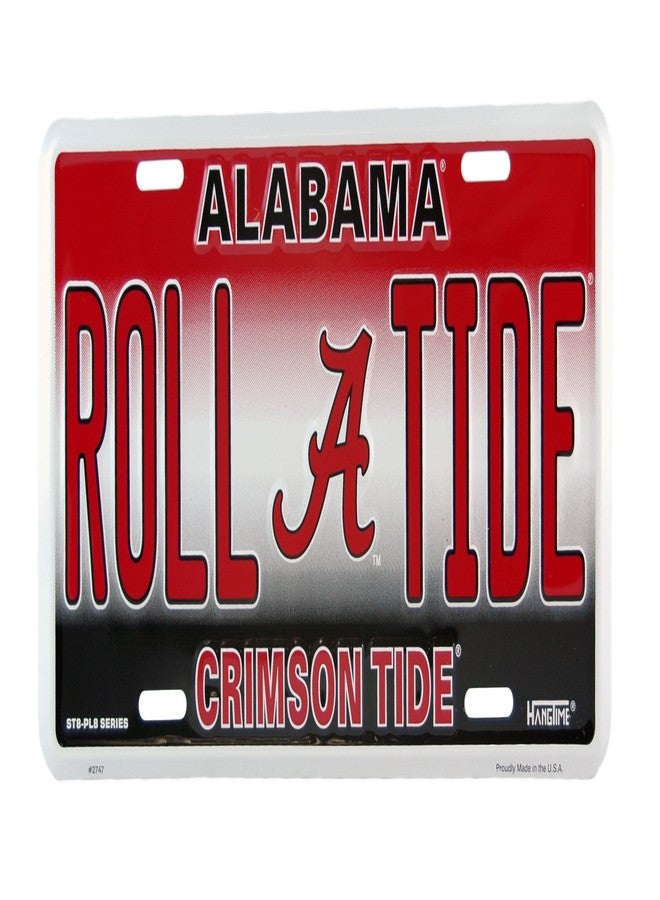 Hangtime Alabama Roll Tide Crimson Tide Metal License Plate Wall Tag - Image 2