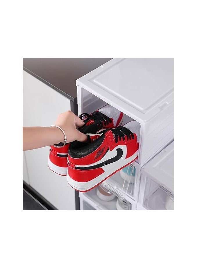 6 Tier Shoe Storage Box with Clear Door Plastic Foldable Shoe Organizer for Closet, No Assembly Shoe Rack Shoe Shelf Cabinet with Lids Sneaker Container for Women Men - pzsku/Z5340E5927DDA52DDD752Z/45/_/1733316452/f329d53c-4a62-4205-8446-ae4df66bde13