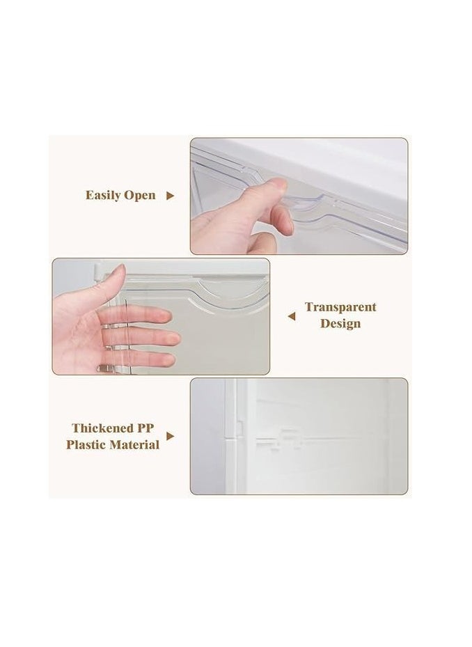6 Tier Shoe Storage Box with Clear Door Plastic Foldable Shoe Organizer for Closet, No Assembly Shoe Rack Shoe Shelf Cabinet with Lids Sneaker Container for Women Men - pzsku/Z5340E5927DDA52DDD752Z/45/_/1733316471/edf36a30-8943-43cf-b219-5c5d7a5f2c43