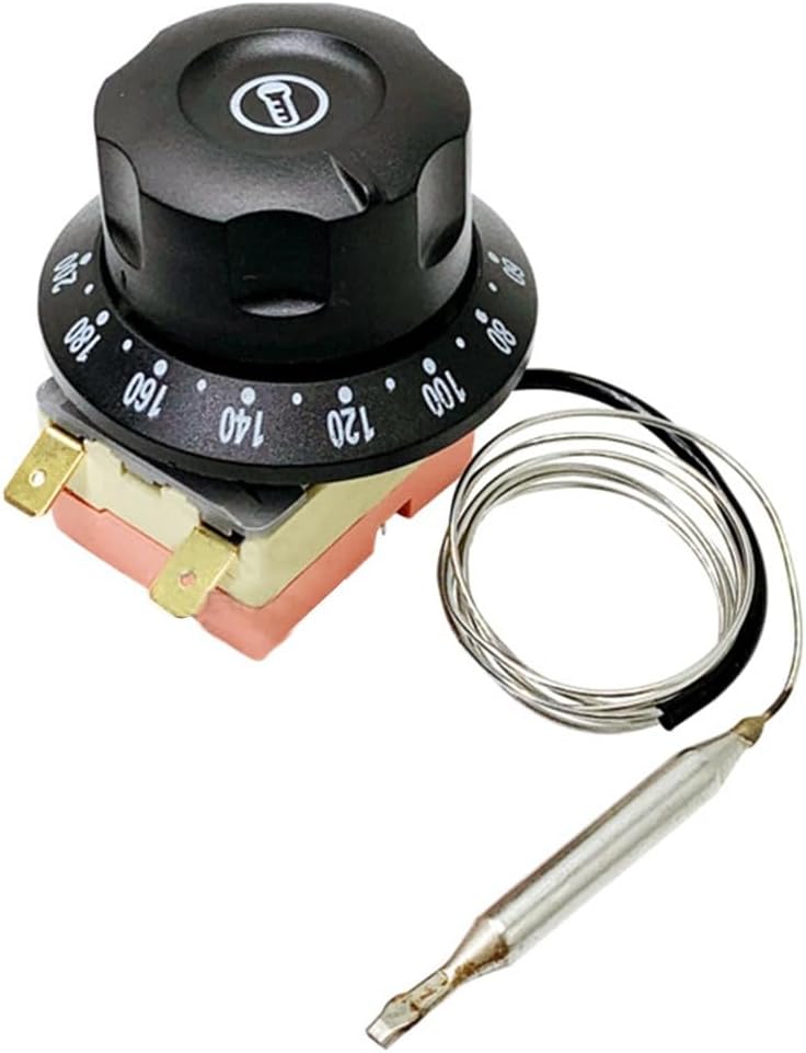 Quick available purchase options Adjustable Temperature Controller Switch for Electric Oven Water Heater Boiler Washing Machine, 60-200C 250V 16A Programmable Thermostat with 70cm Wire Reliable daily use design Care processed raw material Temp resistant Shock rubber edge All region coverage Modern versatile shape Single & bulk use compatible Gulf climate fit General compatible design Freeze crack proof Trendy versatile build Daily repeated use trusted quality Regulated warehouse storage Bulk order available stock Balanced weight Globally engineered build Local trackable shipment Multi-use well optimized build Rack sorted local inventory Updated modern design Storage & transit friendly Durability boost selected material Sufficient order stock Matte anti slip finish - Image 1