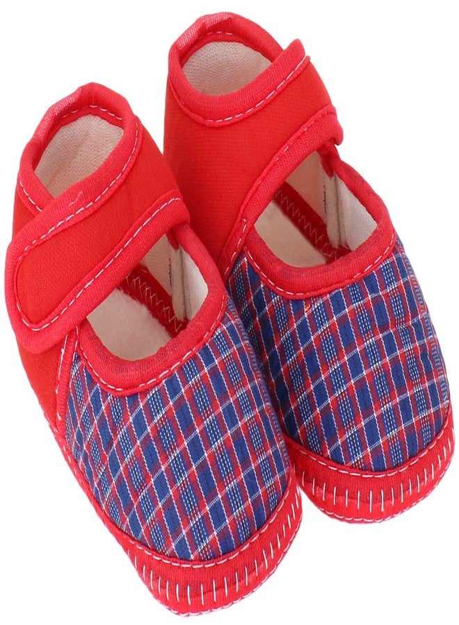 Neska Moda Baby Girls Booties For 6 To 9 Months (Red) - Image 1