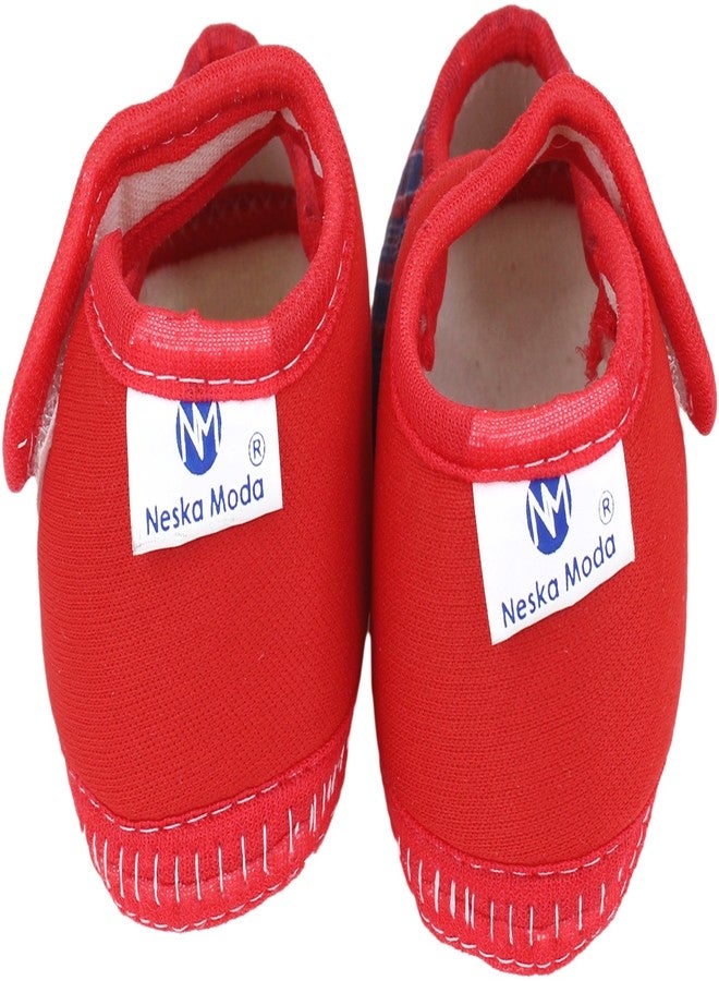 Neska Moda Baby Girls Booties For 6 To 9 Months (Red) - Image 4
