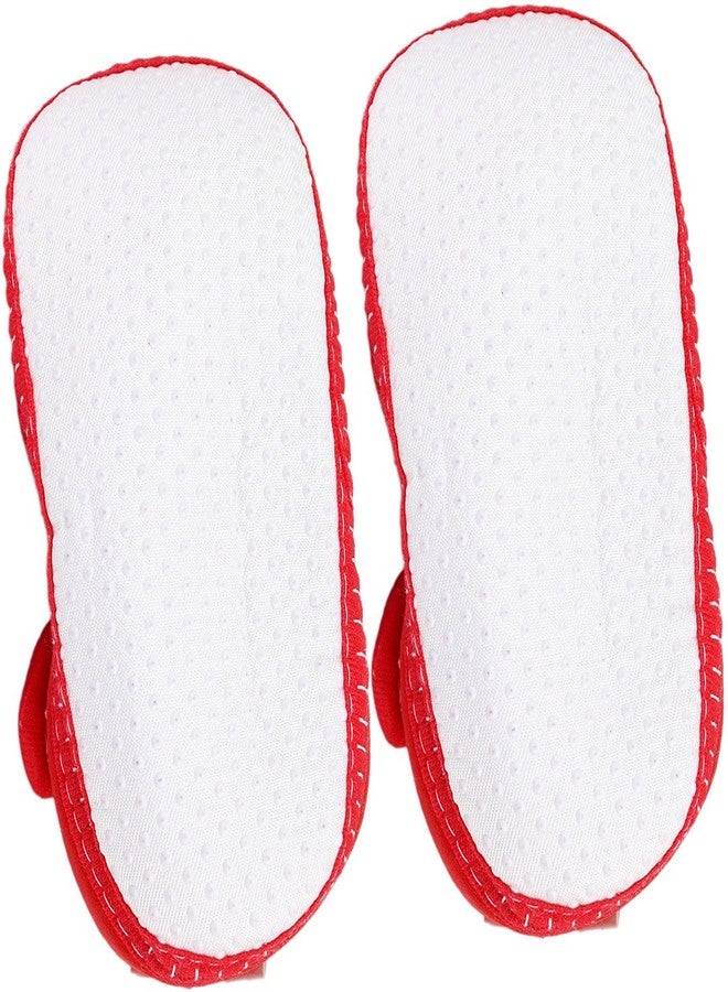 Neska Moda Baby Girls Booties For 6 To 9 Months (Red) - Image 5