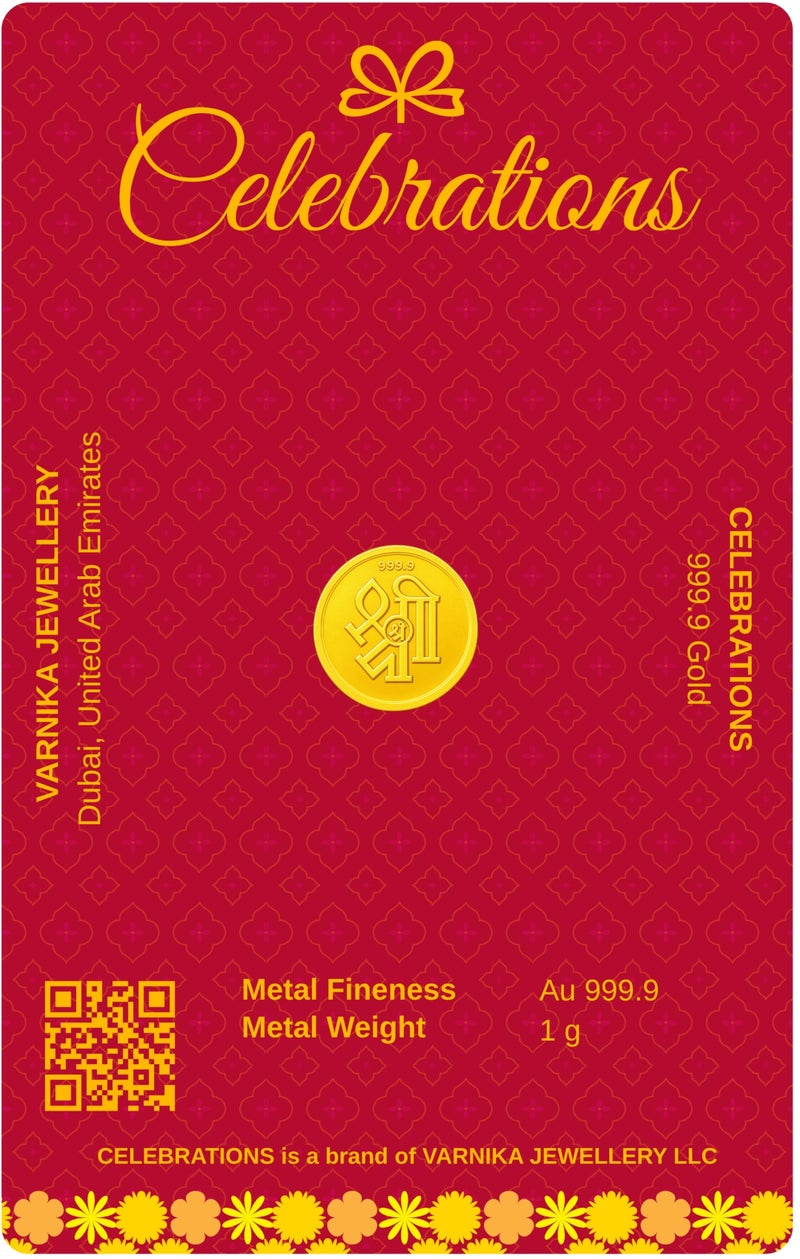 Celebrations Gold - Diwali 1g Coin - 24K 999.9 Pure Gold - 2026 - Image 2