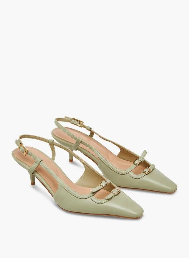 سيليست Women Kitten Heel Pointed Toe Shoes