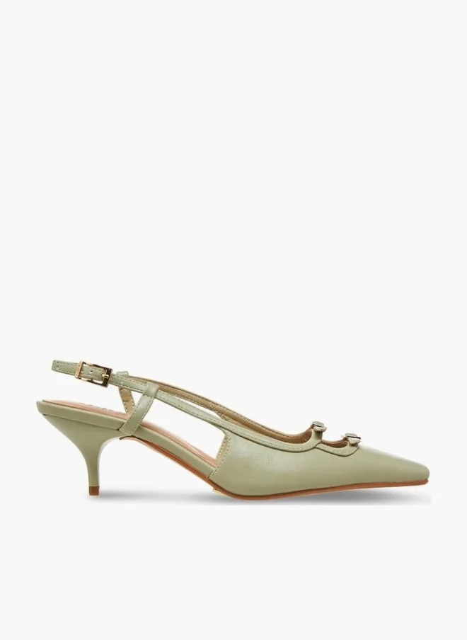 سيليست Women Kitten Heel Pointed Toe Shoes
