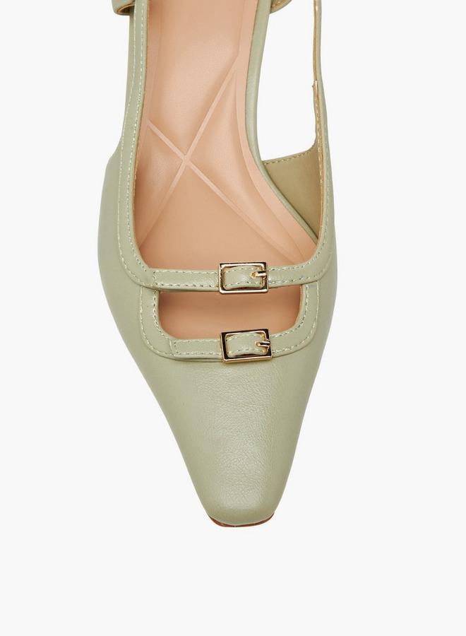 Celeste Women Kitten Heel Pointed Toe Shoes - Image 4