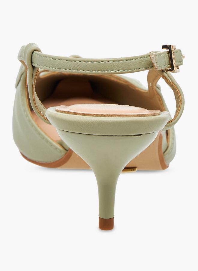 Celeste Women Kitten Heel Pointed Toe Shoes - Image 5