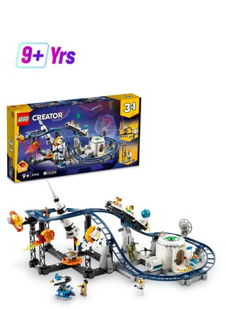 31142 Creator 3In1 Space Roller Coaster To Drop Tower Or Merry-Go-Round Set, Fairgound Ride Models, Building Toy With Space Rocket, Planets And Light Up Bricks (874 Pieces) - pzsku/Z53410B4451CFF07E6E74Z/45/1749119072/50e4f80e-0738-4cf3-ac54-f0af74e804fb