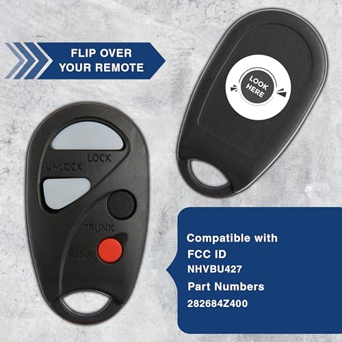 KeylessOption Key Fob Replacement for 2000 2001 2002 2003 2004 Nissan Sentra Maxima Remote, 4-Button NHVBU427, Programming Guide Included - Image 4