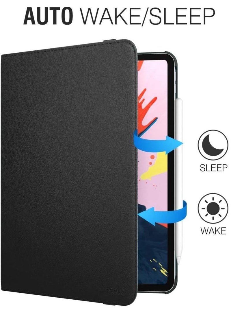 Case Compatible with Apple iPad Pro 12.9" (2020), [Wallet Case] Shockproof PU Leather Book Style Flip Folio 360° Rotating Total Protection Cover With Auto Wake/Sleep - Image 5