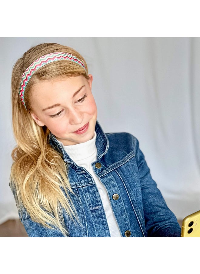 FROG SAC - 6 Boho Non Slip Headbands For Girls, Adjustable No Slip 70S Headband For Women, Hippie Bohemian Head Band Hair Accessories For Kids, Vsco Hair Bands Party Favors For Teens - Image 1