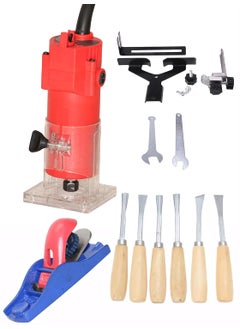Digital Craft Digital Craft 30000 RPM Woodworking Electric Trimmer 1000W Wood Milling Engraving Slotting Machine Hand Carving Router Machine Electric Trimmer Machine6Pc Wood Carving Set5Inch Hand Planer  - Image 1