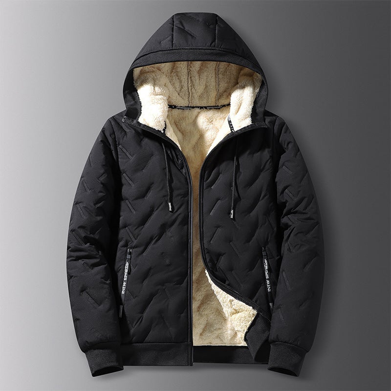 Men'S Thick Plus Size Men'S Long Down Cotton-Padded Jacket Fleece-Lined Thickened Extra Large Warm Cotton-Padded Jacket - Image 1