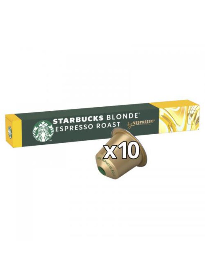 Starbucks Nespresso Blonde Espresso Roast (Pack of 10)
