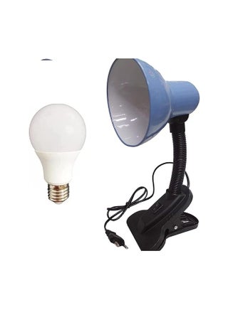 Light blue clip-on desk lamp + 12 watt white LED bulb - pzsku/Z53412B2B324E7104B955Z/45/_/1702718273/2d91ca41-9b6d-4170-b340-abfec727644d