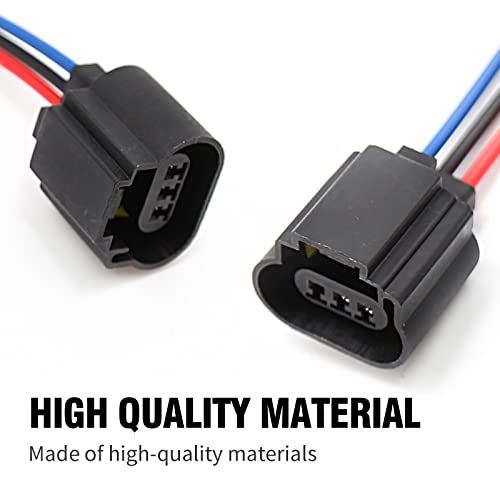 DUZFOREI 4Pack H13 9008 Headlight Socket Converter Kit, Headlights Wiring Harness Socket 2XMale & 2XFemale Adapter Connector, Plug and Play Replacement for H13LL Lamps Bulbs - Image 5
