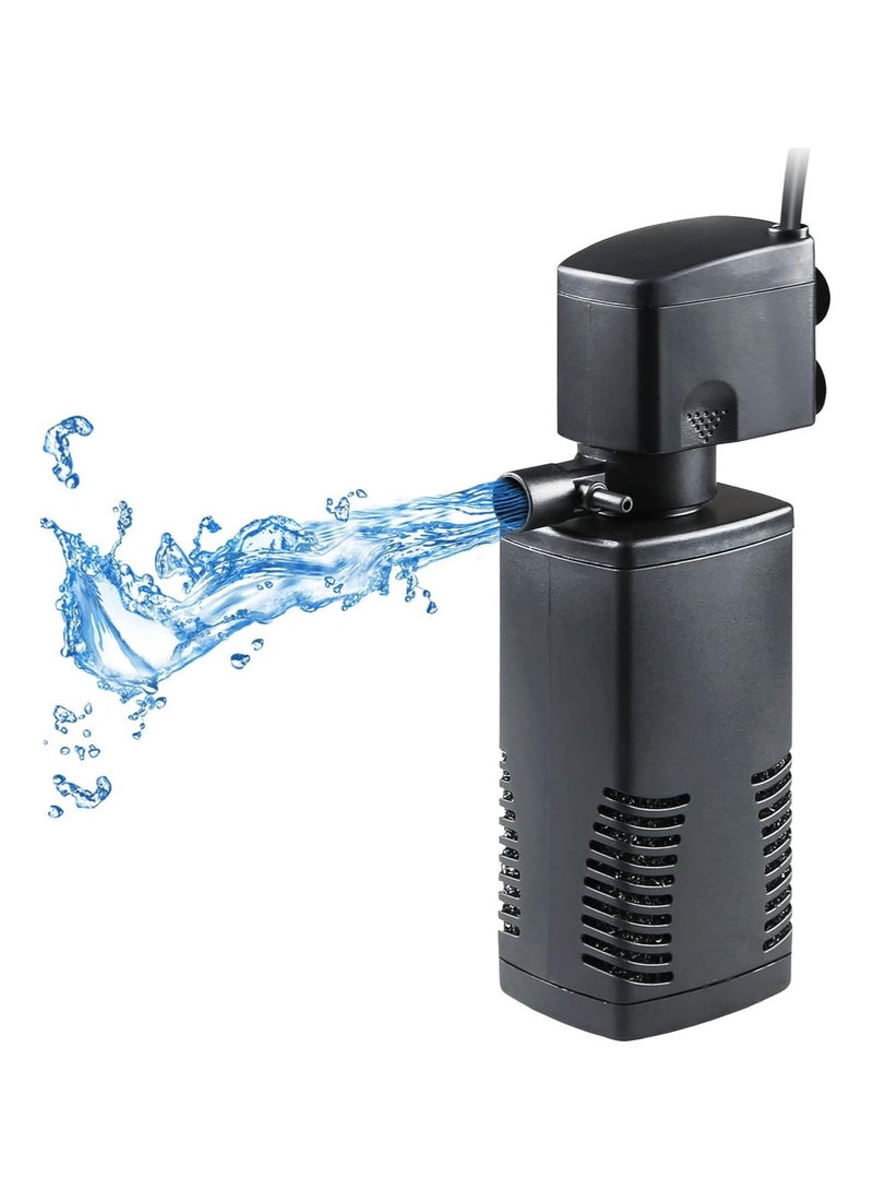 Fish tank filters, aquarium internal filters for 15-40 gallon tanks, crystal clear aquarium filters, submersible pumps and filtration systems Turtle tank accessories for fish tank water cleaning - Image 1