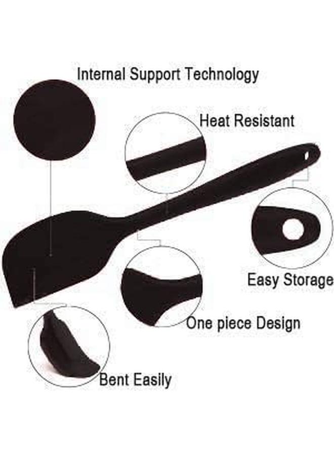 SKY-TOUCH Silicone Spatula Set 6 Piece Non Stick Rubber Spatula Set Heat Resistant Spatula Kitchen Utensils Set For Cooking Baking And Mixing - Image 3