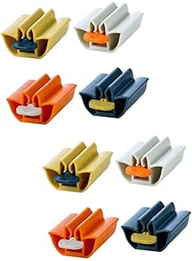 Lotus Shaped Toothpaste Squeezer Rolling Tube Dispenser 8Pcs Set for Face Wash and Hand Soap - Image 1